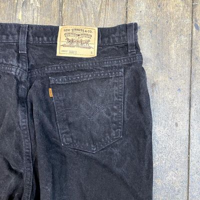 Levis 992 Jeans Vintage USA Orange Tab 90s Pants, Washed Black, Womens 38 6