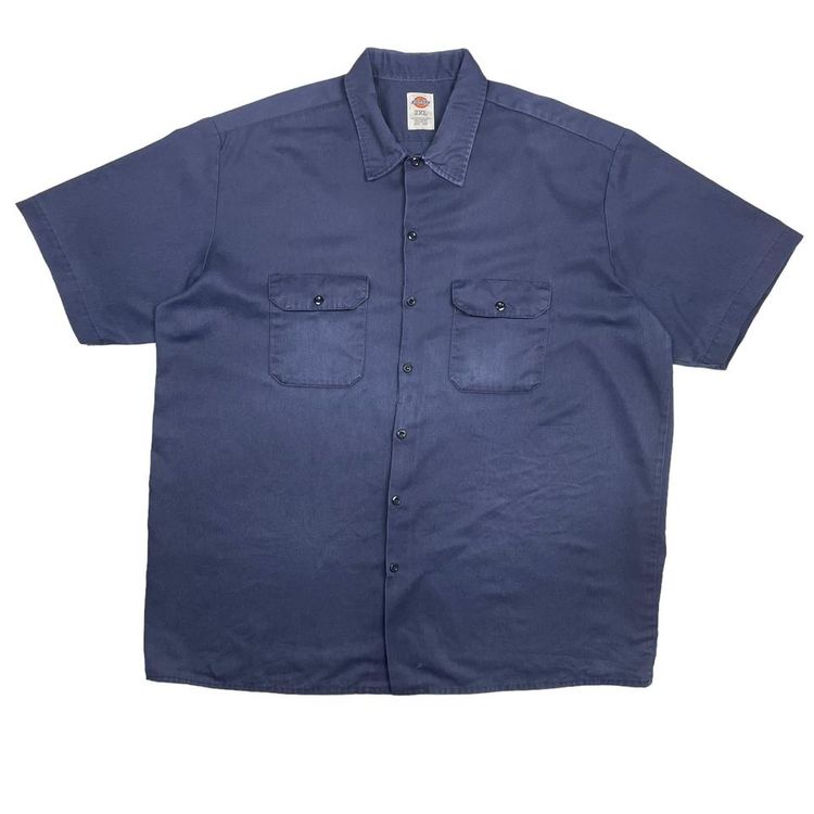 Dickies Dickies Workwear Blue Short Sleeve Button Up Pocketed Shirt 2XL product image