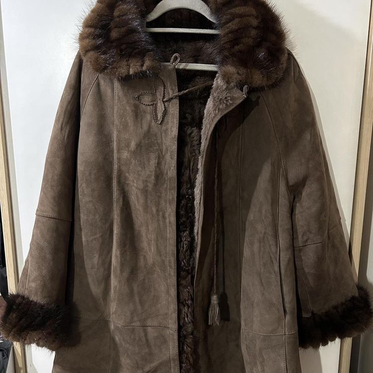 Vintage sheepskin duffle coat image 1