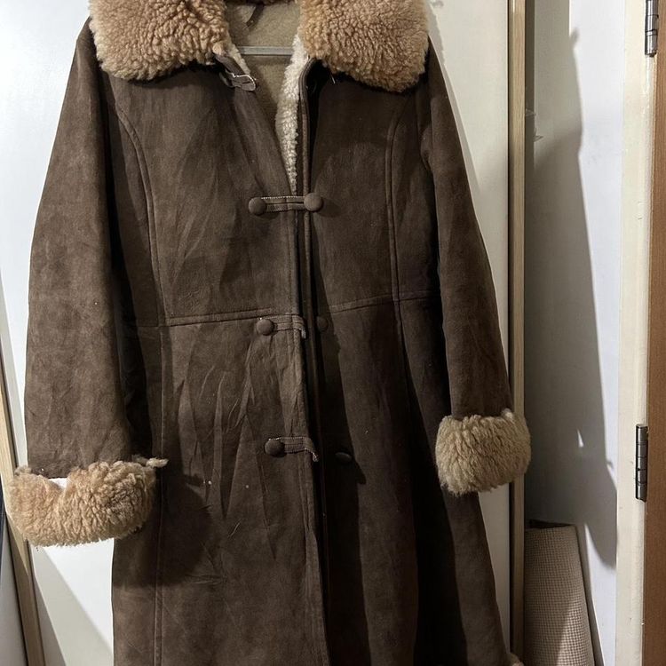 Vintage sheepskin duffle coat
