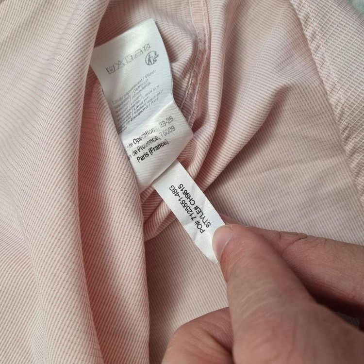 Lacoste OXFORD SHIRT REGULAR FIT PLAIN - Pink - Size 16.5 image 7