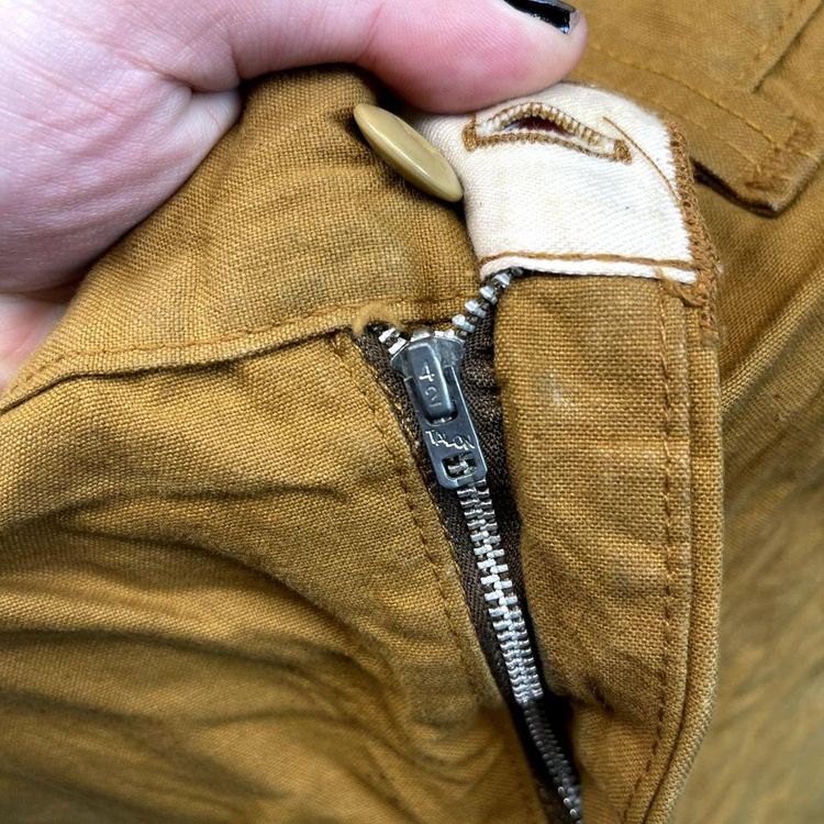 American Sportsman Trousers Vintage Carpenter Denim Pants, Tan, Mens 32 5