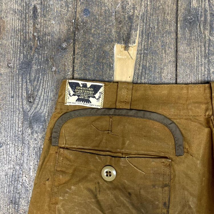 American Sportsman Trousers Vintage Carpenter Denim Pants, Tan, Mens 32 6