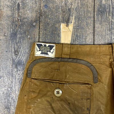 American Sportsman Trousers Vintage Carpenter Denim Pants, Tan, Mens 32 6