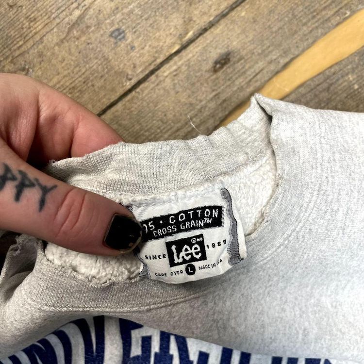 Lee Sweatshirt Pittsburgh College Reverse Weave 90s Vintage USA, Grey Mens Large 8