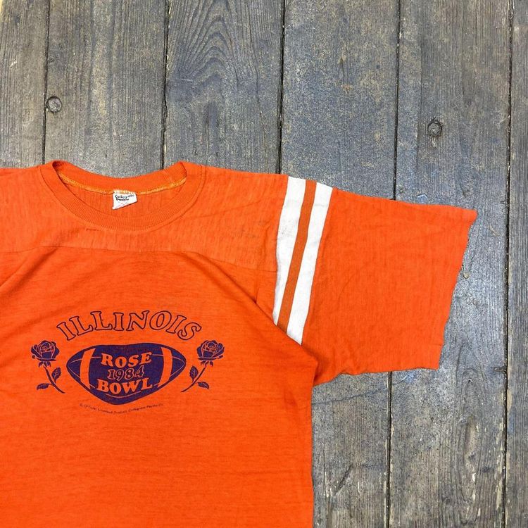 Collegiate Pacific Illinois Rose Bowl T-Shirt Vintage Tee, Orange Mens Medium 2