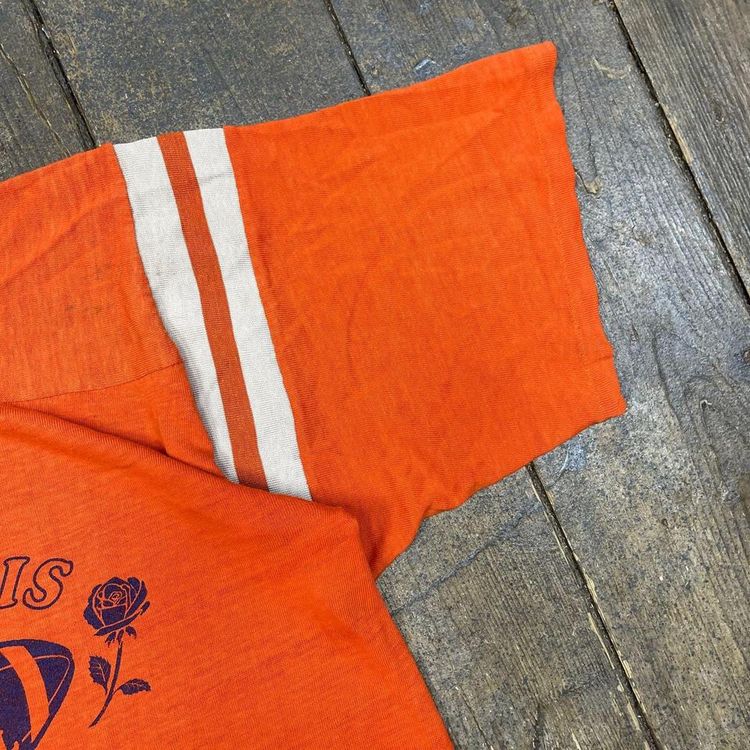 Collegiate Pacific Illinois Rose Bowl T-Shirt Vintage Tee, Orange Mens Medium 5