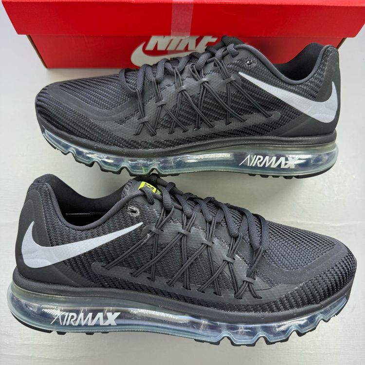 Nike Air Max 2015 Size UK 9 Black Wolf Grey Running Men's Trainers CN0135-001 image 1