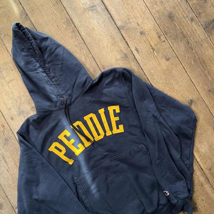 Champion Reverse Weave Hoodie College Sports Sweatshirt, Navy, Mens Small 3