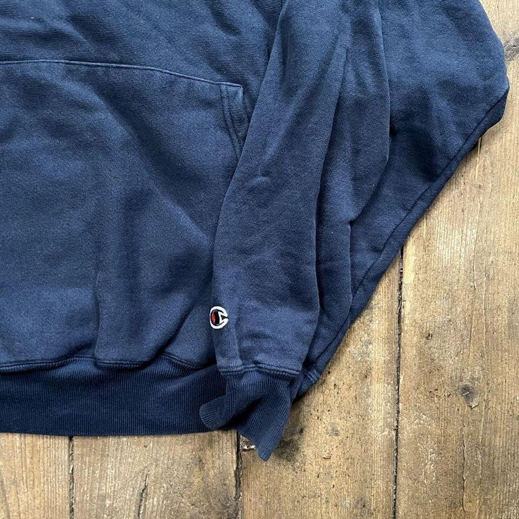Champion Reverse Weave Hoodie College Sports Sweatshirt, Navy, Mens Small 4