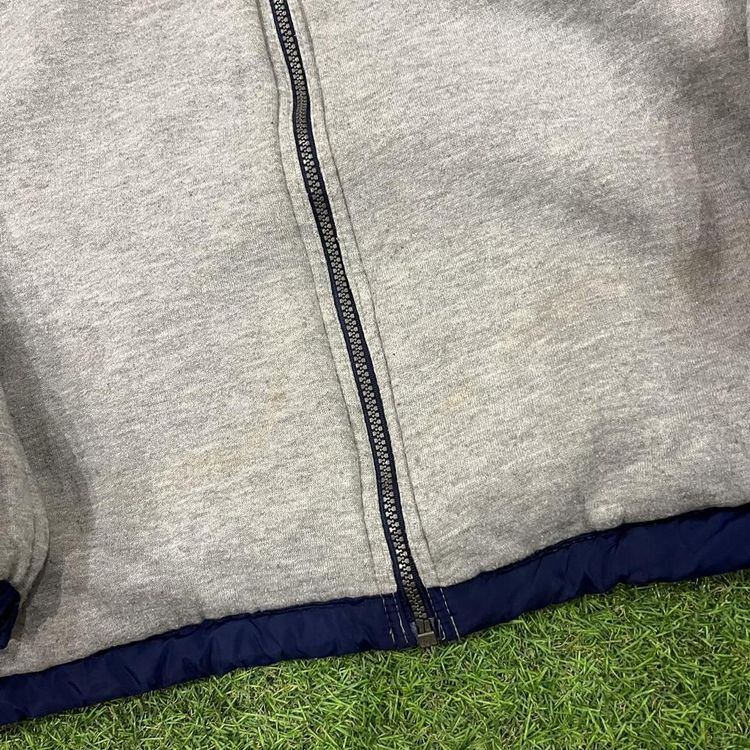 Navy 2000s Adidas Reversible jacket with grey fleeced lining 5