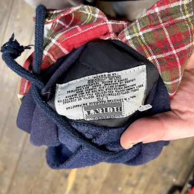 Vintage Hooded Over Shirt Checkered Quilt Lined 90s Button Up, Red, Mens Large 8