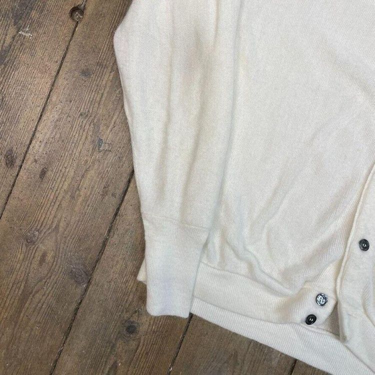 Immagine di Lacoste Jumper Knit 90s Vintage USA Acrylic Cardigan, White, Mens Large 6