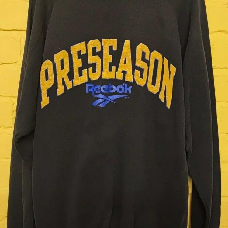 VTG Reebok Sweatshirt Graphic Print Spellout XL Black 90s Made In Canada