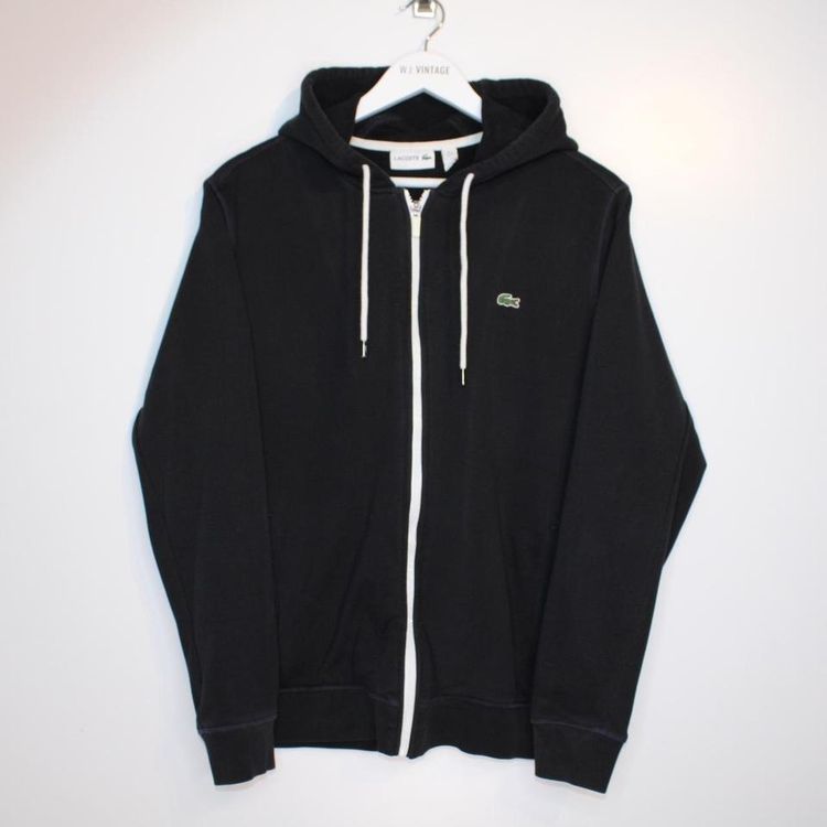 Lacoste hoodie black size XL comes smaller more to a large. Nice heavy quality. image 1