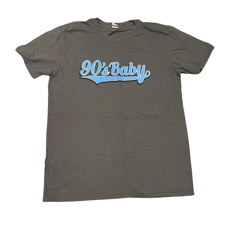 90s Baby Gildan baby blue graphic print t-shirt large