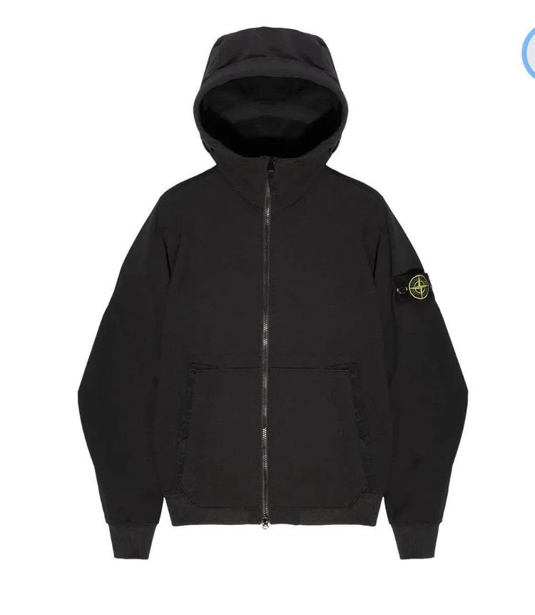 Stone Island Black shell jacket Hooded 