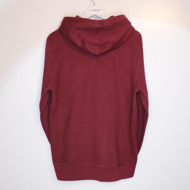 Tommy Hilfiger zip through hoodie! Big spell out in burgundy size large. image 4