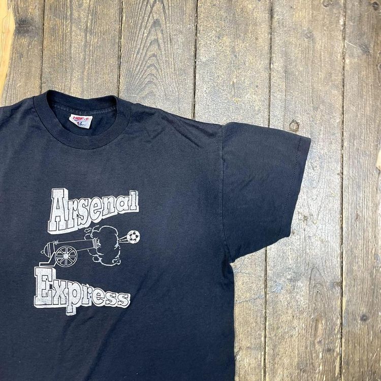 Vintage Arsenal Express T-Shirt Vintage Graphic Short Sleeve Tee, Black, Mens XL 2