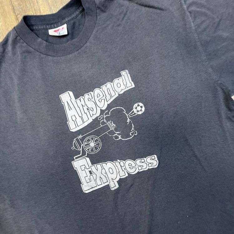 Vintage Arsenal Express T-Shirt Vintage Graphic Short Sleeve Tee, Black, Mens XL 4