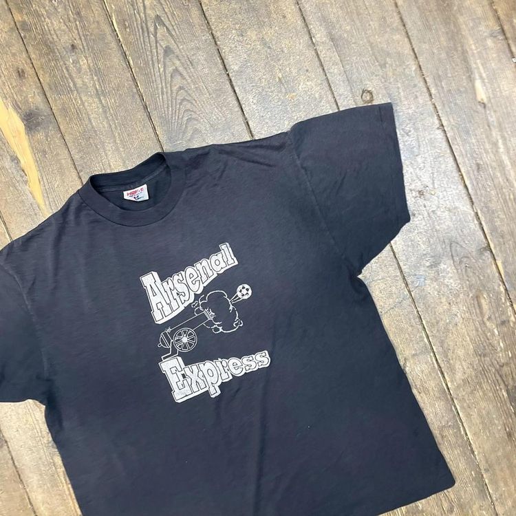 Vintage Arsenal Express T-Shirt Vintage Graphic Short Sleeve Tee, Black, Mens XL 3
