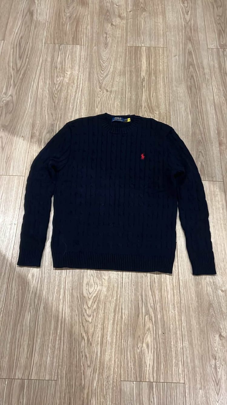 Polo Ralph Lauren Navy Cable Knit Sweater image 1