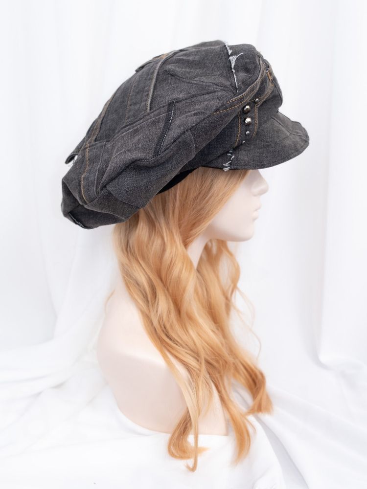DISTRESSED DENIM BERET | MAJO TORIPURU image 6