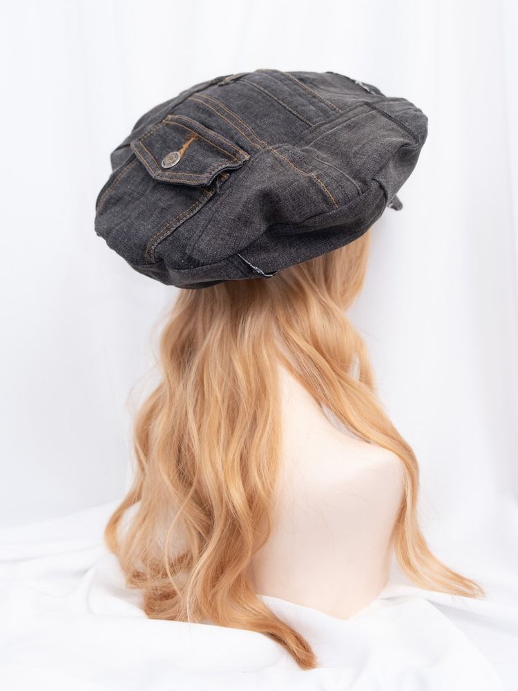DISTRESSED DENIM BERET | MAJO TORIPURU image 8