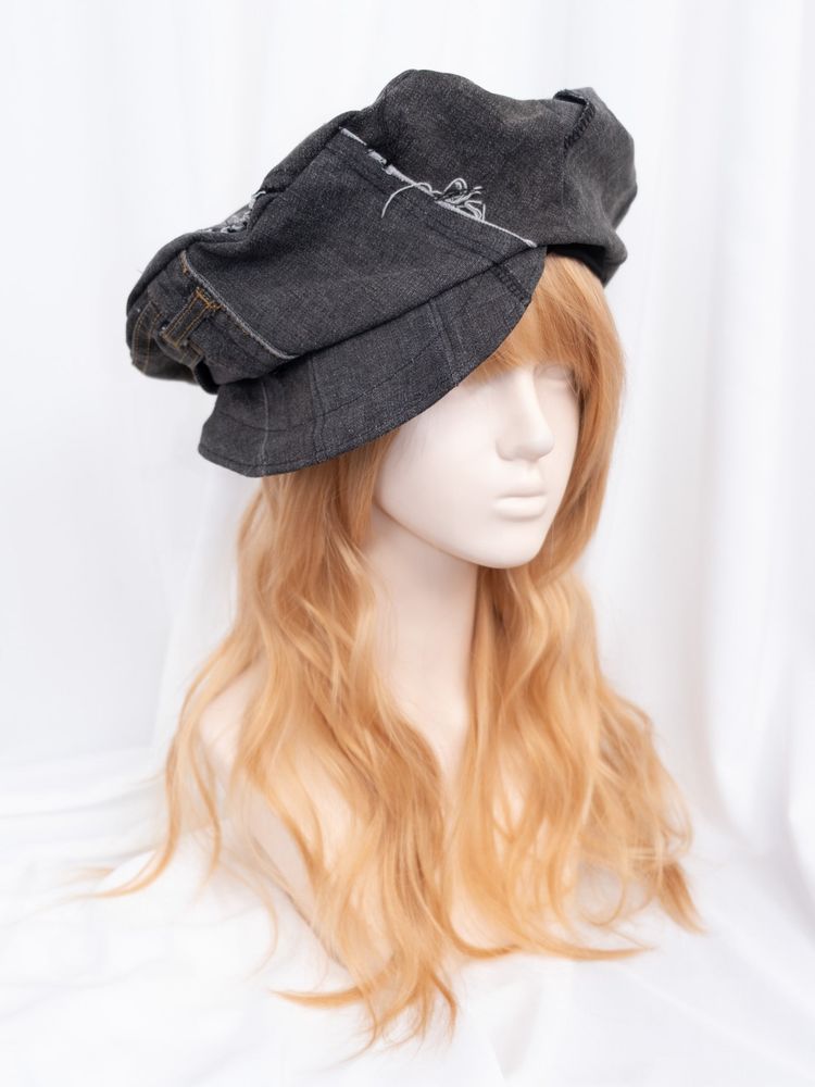 DISTRESSED DENIM BERET | MAJO TORIPURU image 7