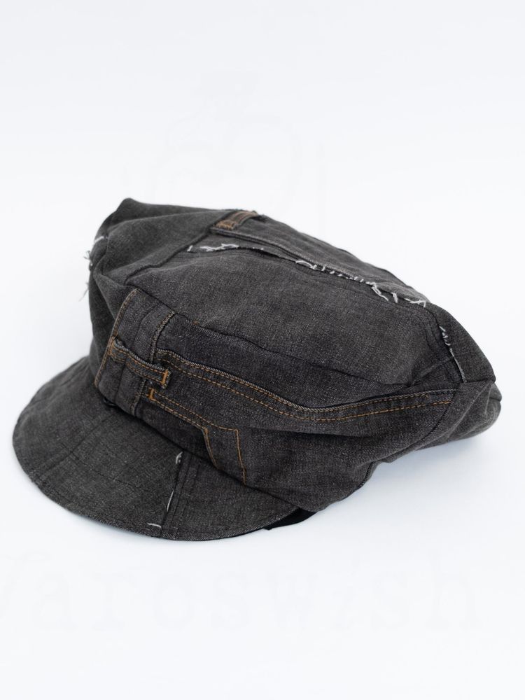 DISTRESSED DENIM BERET | MAJO TORIPURU image 9