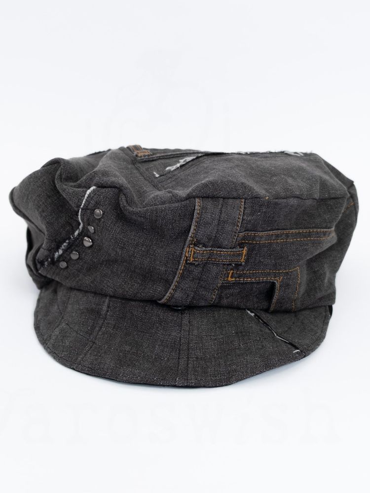 DISTRESSED DENIM BERET | MAJO TORIPURU image 3