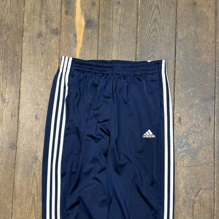 Adidas Track Pants Vintage Y2K Straight Leg Sports Joggers, Navy, Mens XL 3