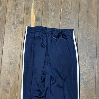 Adidas Track Pants Vintage Y2K Straight Leg Sports Joggers, Navy, Mens XL 6