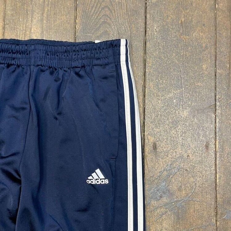 Adidas Track Pants Vintage Y2K Straight Leg Sports Joggers, Navy, Mens XL 4