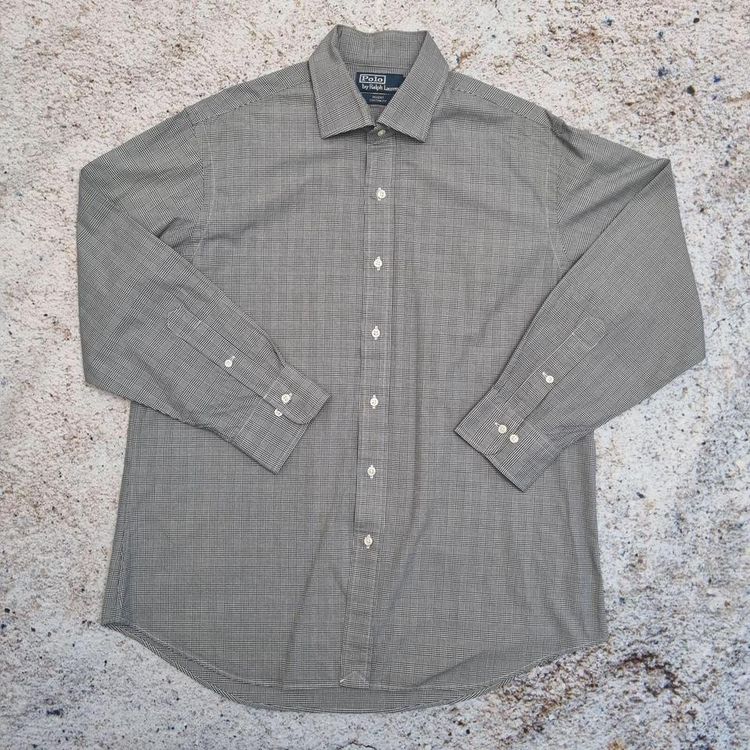 Ralph Lauren DRESS SHIRT REGENT CUSTOM FIT CHECK - Black - Size 17 32 33 image 1