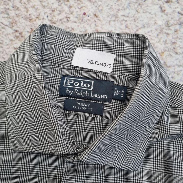 Ralph Lauren DRESS SHIRT REGENT CUSTOM FIT CHECK - Black - Size 17 32 33 image 3