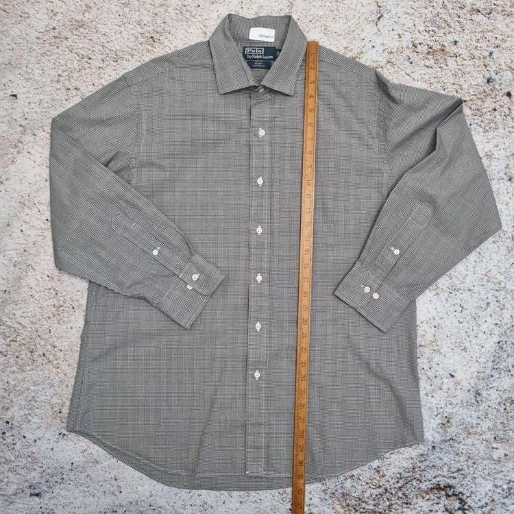 Ralph Lauren DRESS SHIRT REGENT CUSTOM FIT CHECK - Black - Size 17 32 33 image 4