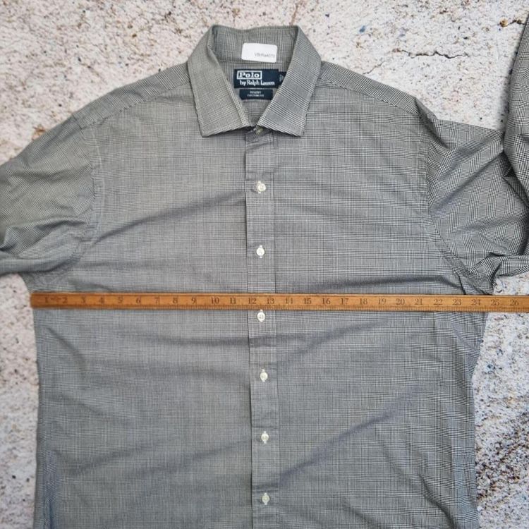 Ralph Lauren DRESS SHIRT REGENT CUSTOM FIT CHECK - Black - Size 17 32 33 image 5
