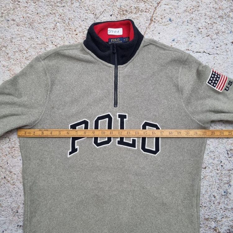 Polo Ralph Lauren 1/2 Zip POLO Fleece Pullover Jacket Size M Grey 5