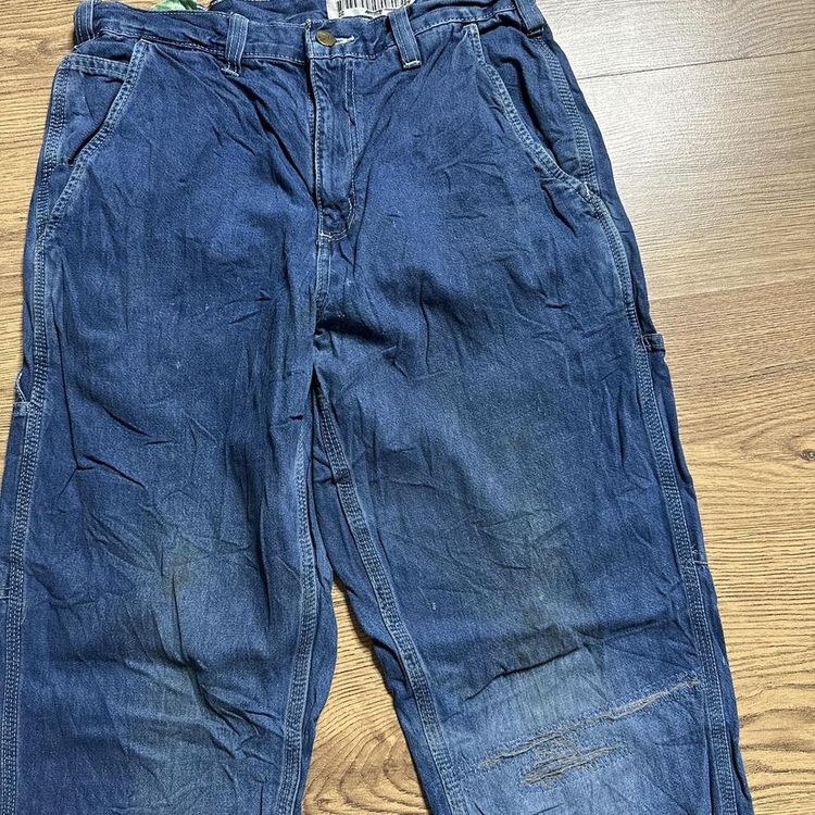 Blue Carhartt Carpenter Trouser 00s Dungaree Fit 4
