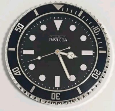 Invicta Pro Diver Black Wall Clock