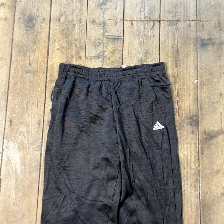 Adidas Track Pants Vintage Y2K Straight Leg Sports Joggers, Black, Mens Large 2