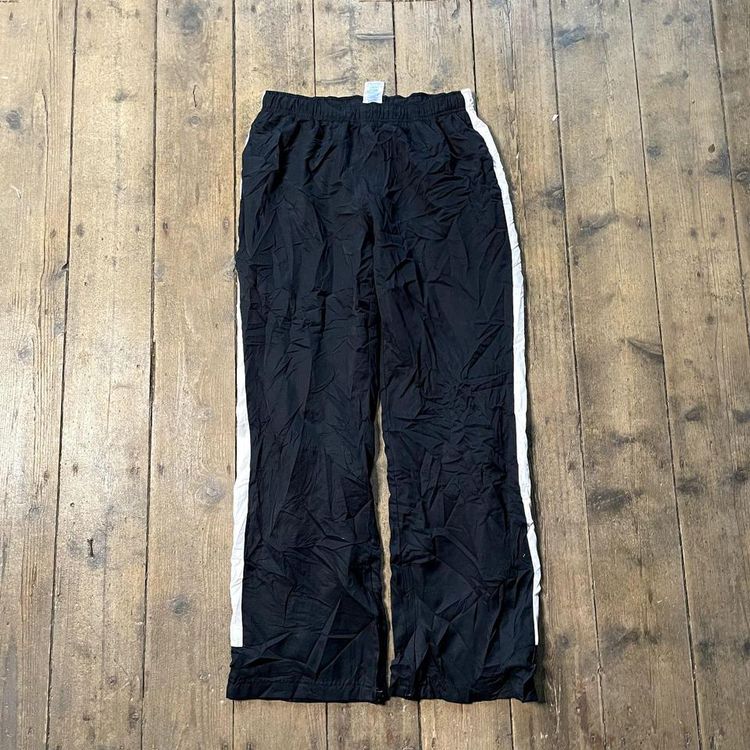 Reebok Tracksuit Bottoms Y2K Sports Joggers, Black, Mens Large image 1