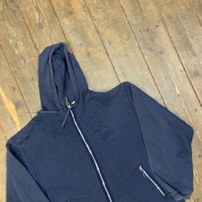 Nike Air Hoodie 100% Cotton 90's Full Zip Sports Sweatshirt, Blue, Mens Medium 3