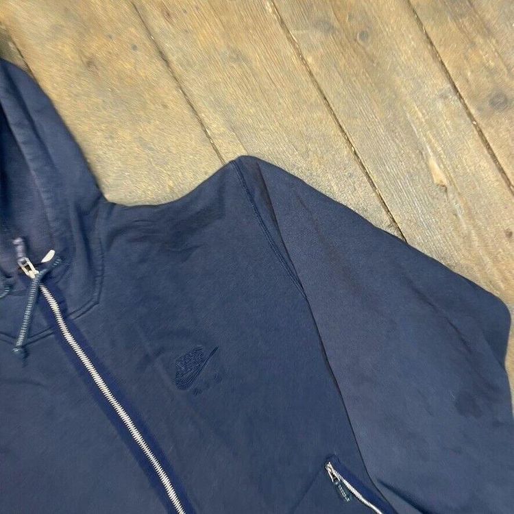 Nike Air Hoodie 100% Cotton 90's Full Zip Sports Sweatshirt, Blue, Mens Medium 4
