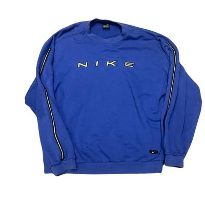 RARE 90s Electric blue Nike Spellout sweatshirt medium