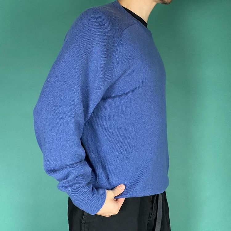 Vintage st Micheal wool knit sweater blue. 2