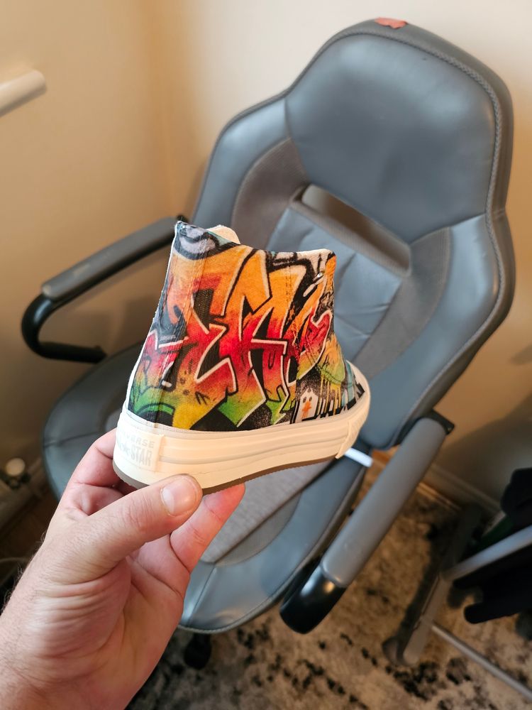 High-Top Sneaker With Graffiti Print 2