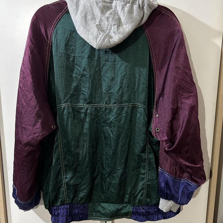 Vintage retro hooded jacket patchwork olympics image 4