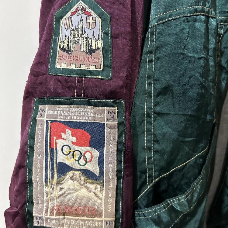 Vintage retro hooded jacket patchwork olympics image 8